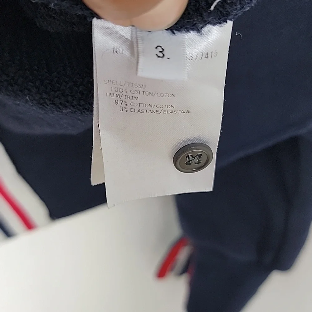 Thom Browne men's stripe hoodie cettire navy blue size 3 - Picture 14 of 15